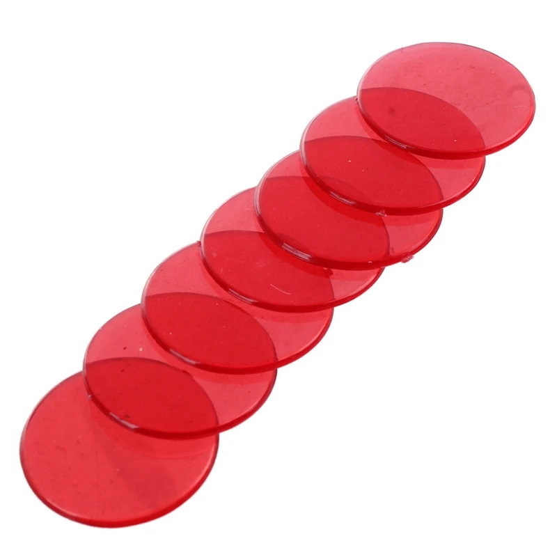 Hot 200 Pezzi Di Plastica Rossa Trasparente Bingo Chips 1.9Cm