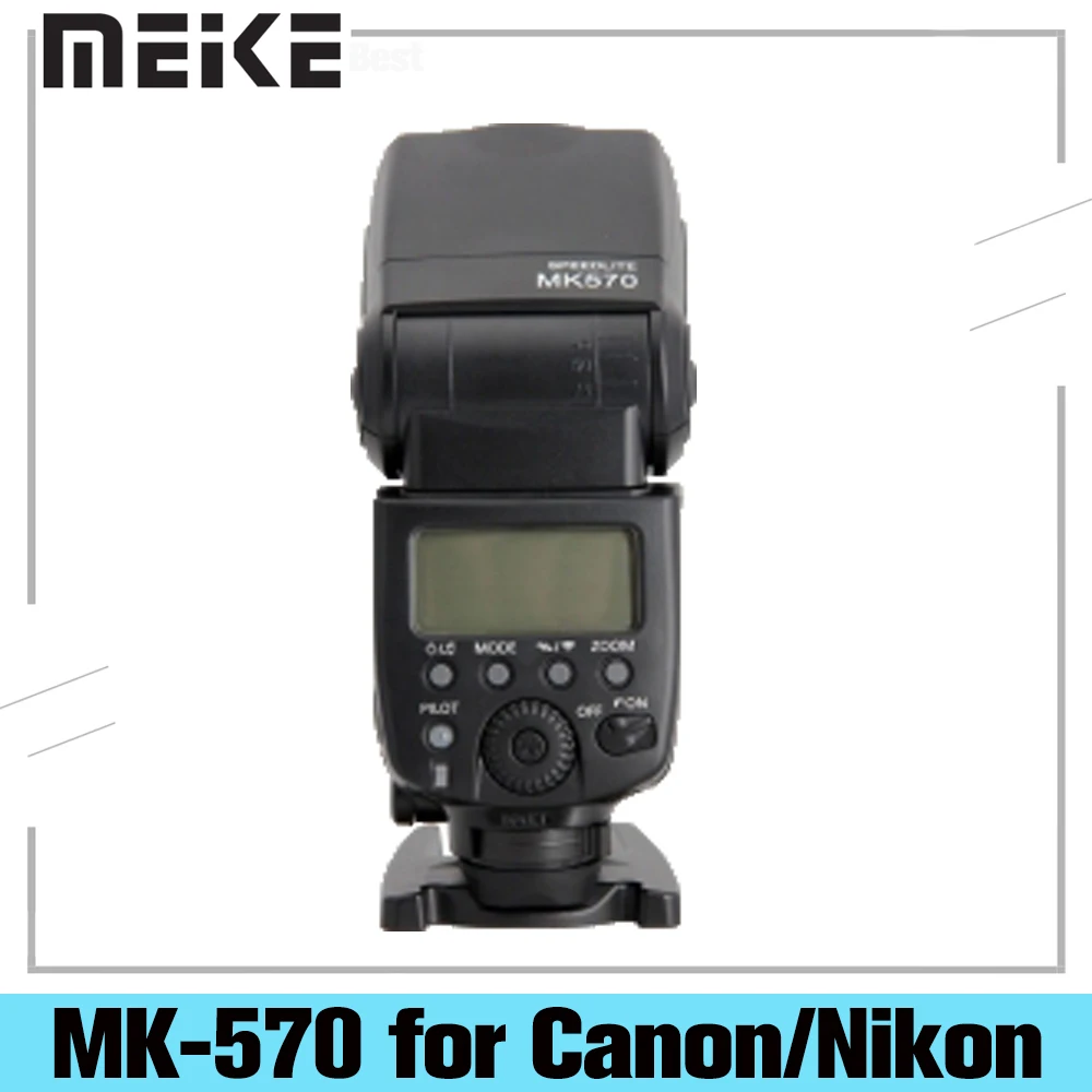 Meike Mk-570 2.4 Ghz Wireless Di Sincronizzazione Del Flash Speedlite Per Nikon Per Canon Per Eos 5D Mark Ii Iii 6D 7D 50D 60D 70D 600D 580Ex Ii