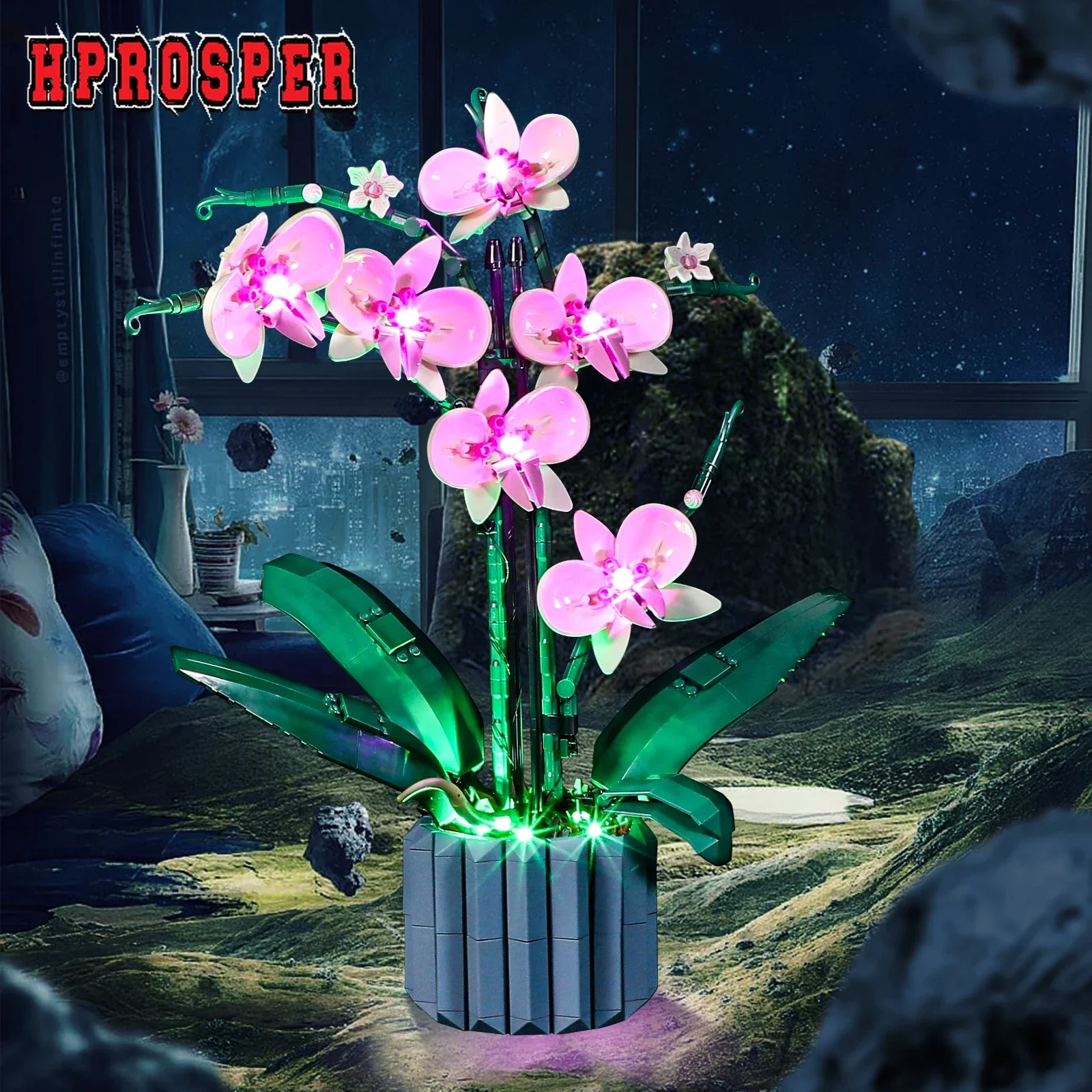 Hprosper 5V Luci A Led Per 10311 Lampada Decorativa Per Orchidee Creator Con Scatola Batteria (Non Includere Blocchi Di Costruzione Lego)