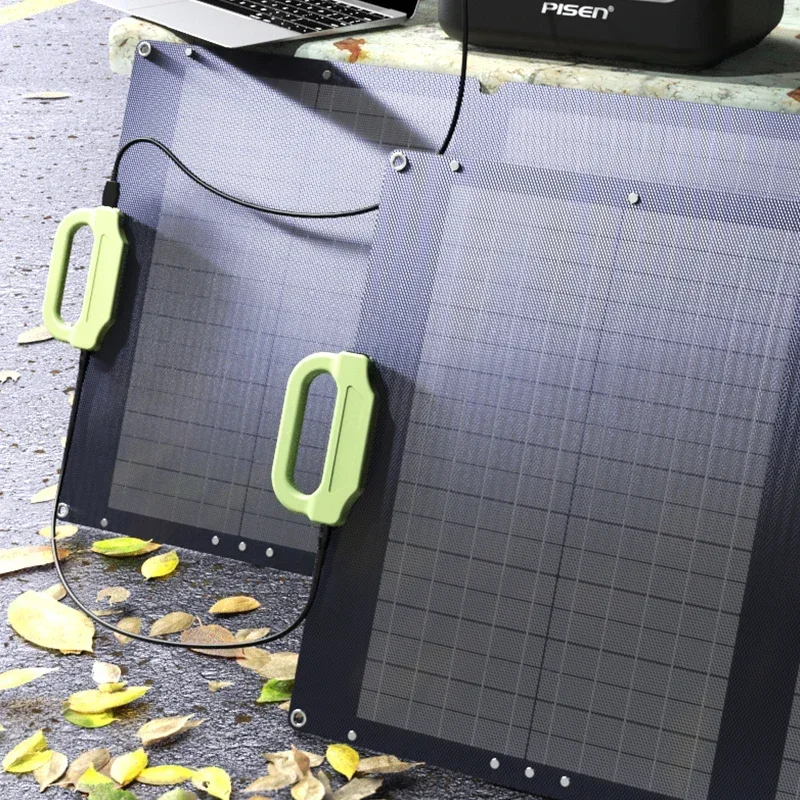 Buon Prezzo Design Personalizzato Panneau Solaire Flessibile 100W Pannelli Fotovoltaici Outdoor Driving Tour Power Energia Solare