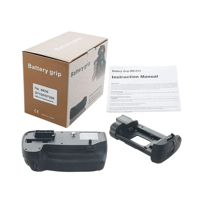 Supporto Impugnatura Batteria Verticale D7200 Per Nikon D7100 D7200 Sostituire Mb-D15 As En-El15