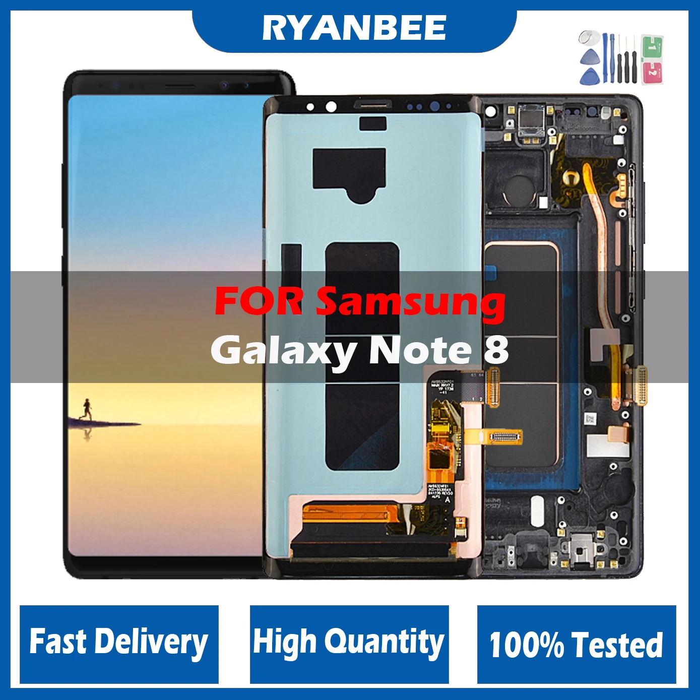 Nuovo Lcd Amoled Per Display Samsung Galaxy Note 8 N950F Con Cornice Super Amoled Note 8 Sm-N950A N950U Lcd Touch Screen Parts