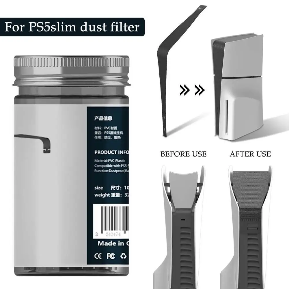 Per Ps5 Slim Console Side Dust Proof Filter Cover Dust Net Per Ps5 Slim Host Fibbia A Rete Antipolvere