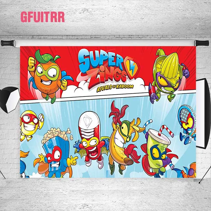 Gfuitrr Super Zings 1St Birthday Photo Background Baby Shower Photo Background Custom Decor Banner Poster Photo Booth Back Drop