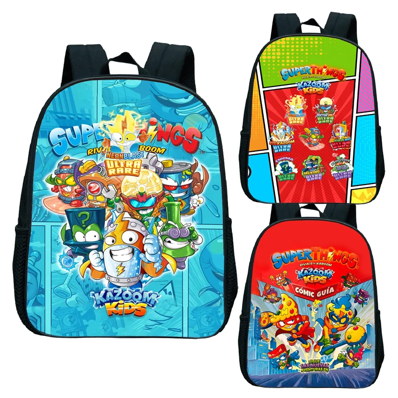Super Zings 8 Kazoom Zaino Cartoon Kindergarten Superthings Toddler Kids Bag Impermeabile Plecak Daily Children Mochila