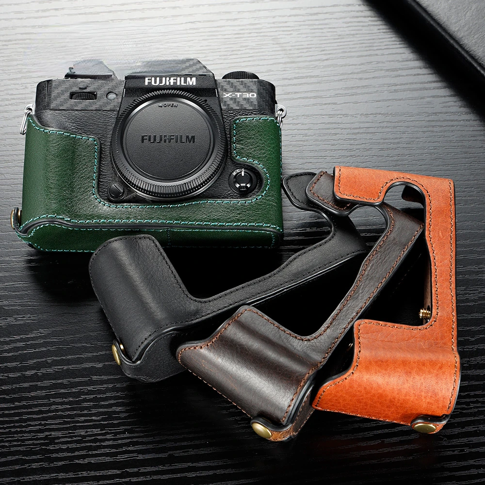 Per Fujifilm Xt30 Xt30 Ii Xt10 Xt20 Body Per Fotocamera Custodia Per Fotocamera In Vera Pelle Maniglia Mezza Borsa