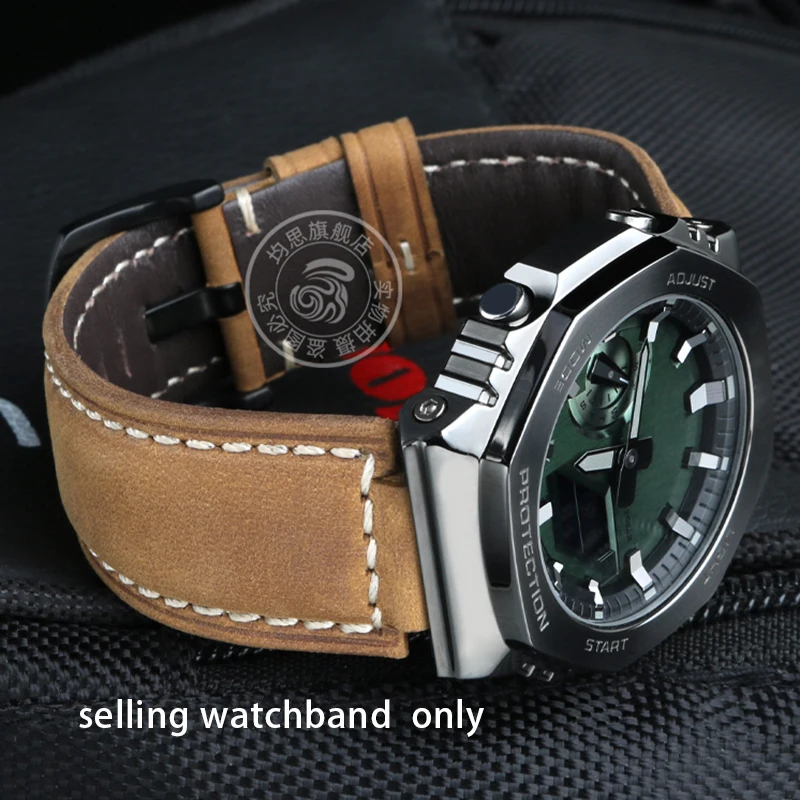Per Il G-Shock Farmhouse Oak Gm-2100 Ga-2100 Dw-5600 Gw-B5600 Cinturino In Pelle Modificata Gm-110 Ga-110 Cinturino Per Orologio Vintage Smerigliato