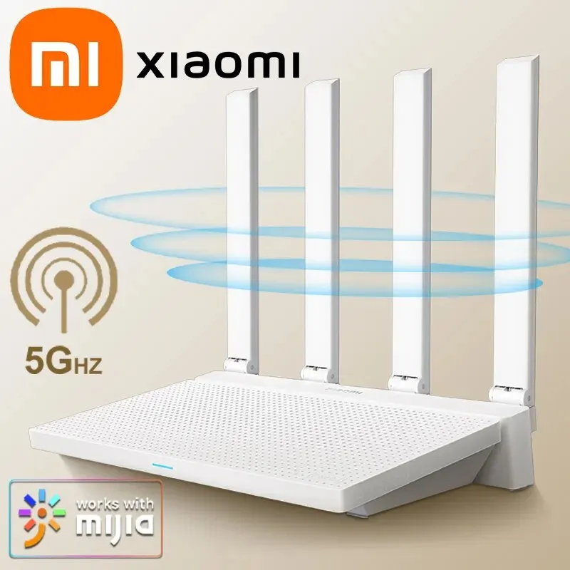 2024 Nuovo Router Originale Xiaomi Ax3000T 2.4Ghz 5Ghz 1.3Ghz Cpu 2 X2 160Mhz Wan Lan Led Connessione Nfc Per Giochi Home Office Mi