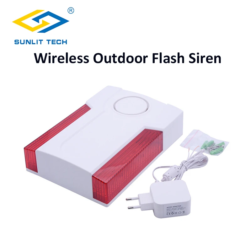 Sirena Alarma Wireless 433Mhz/868Mhz Alarme Maison Sans Fil Flash Light Sirena Da Esterno A Due Vie Per Allarme Di Messa A Fuoco Alarme Resistencial