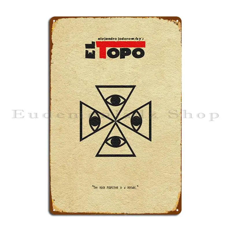 El Topo Movie Metal Plaque Murale Stampato Cinema Party Plates Vintage Tin Sign Poster