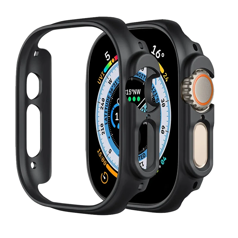 Per Apple Watch Series 9 8 7 Ultra 49Mm Custodia Rigida Per Pc Custodia Protettiva Paraurti Con Telaio Cavo Per Apple Watch Series 8 7 41Mm 45Mm