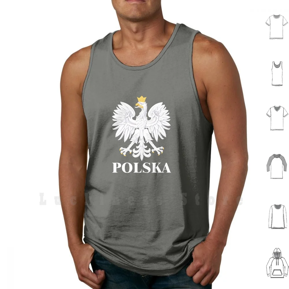 Canottiere Polska 3 Canottiera Senza Maniche Polska Polska Flaga Flaga Polski Czerwony Bia? Y Polska Herbu