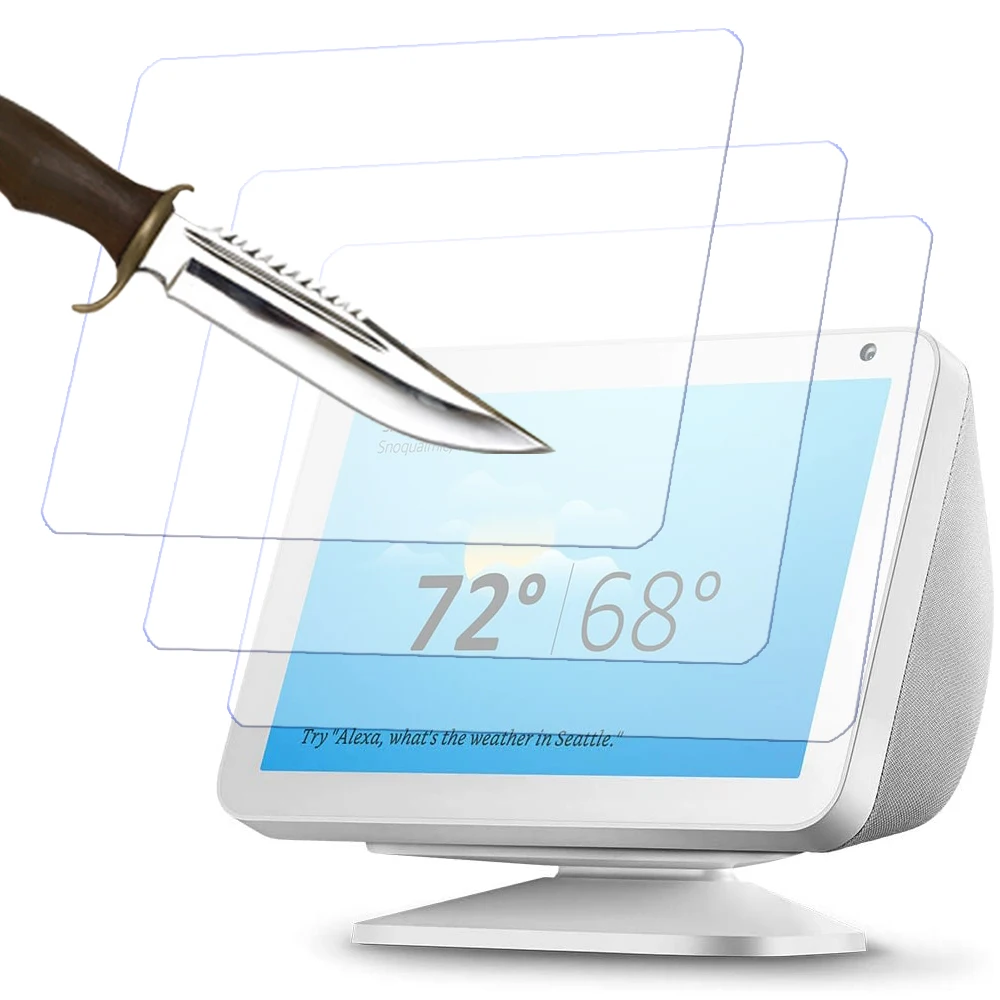 Pellicola Salvaschermo In Vetro Temperato Da 3 Confezioni Per Aamzon Echo Show 8 8 ''Echo Show 5 2020 Nuovissima Pellicola Protettiva Echo Show 10 10'