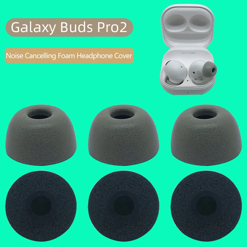1Pair Memory Foam Sleeve Earbuds Earphone Earcaps For Samsung Galaxy Buds2 Pro