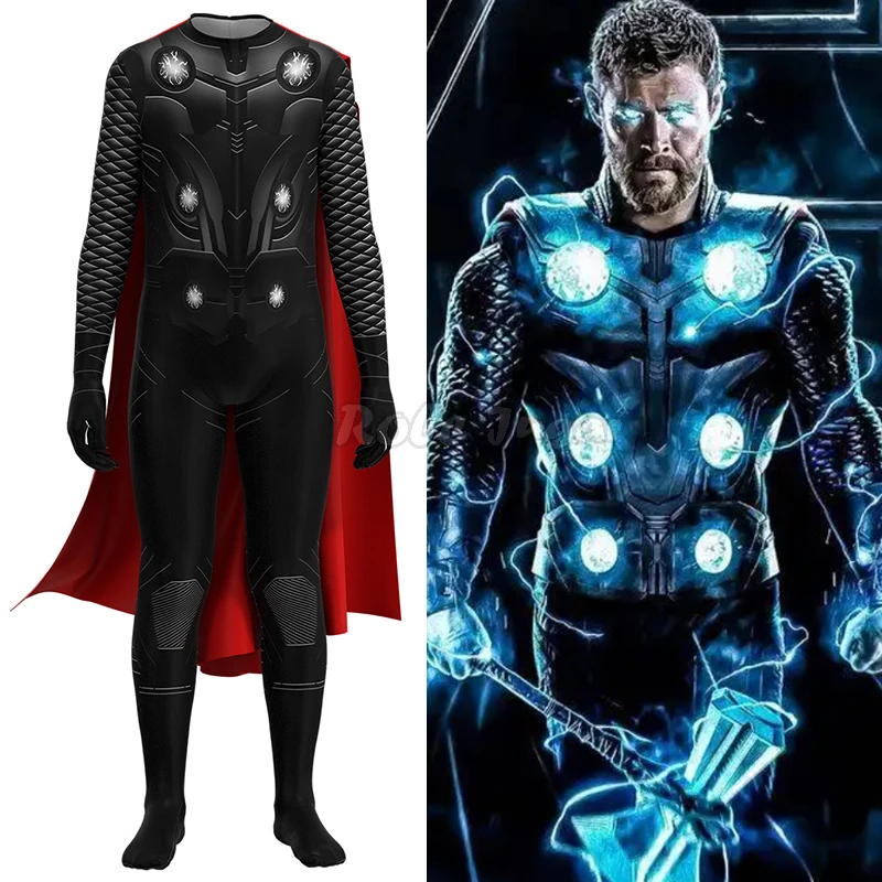 Film Super Hero Endgame Thor Costume Ragazzi Uomini Halloween Supereroe Party Dress Up Odin Son Thor Cosplay Tuta Bambini Adulti