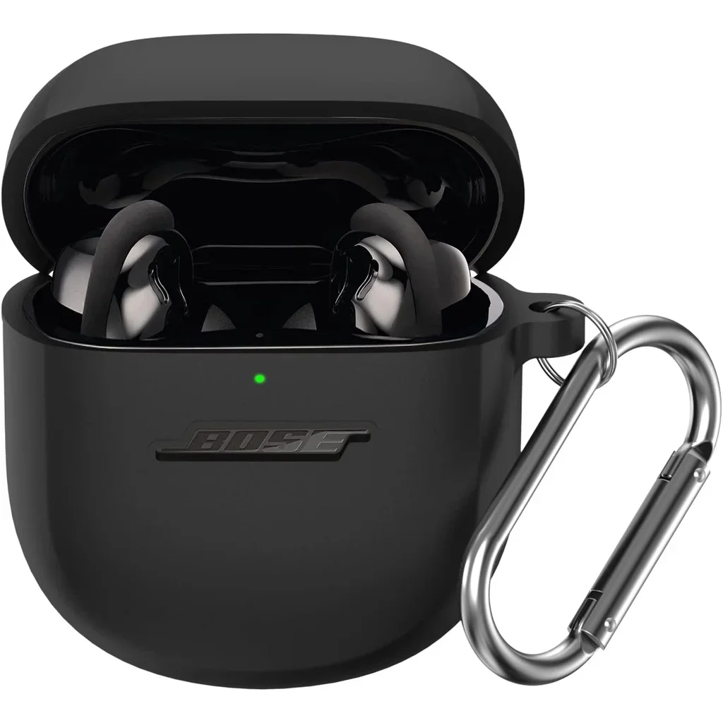 Custodia In Silicone Con Moschettone Per Auricolari Bose Quietcomfort Ii 2022 E Bose Quietcomfort Ultra 2023