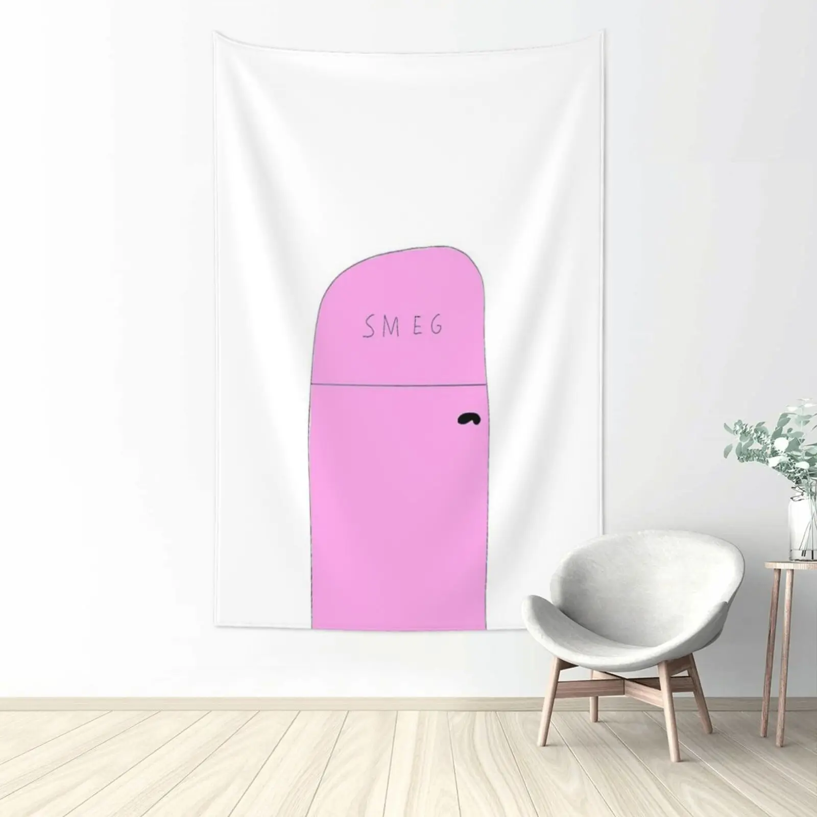 Rosa Smeg Frigo Camera Da Letto Tappeto Teen Room Decoration Arazzo Verticale