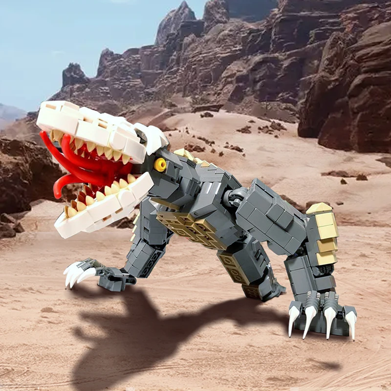 Gobricks Moc Rettile Kaijus Skull Crawlers Building Blocks Big Geco Monster Kong Skull Island Educational Kids Birthday Toys