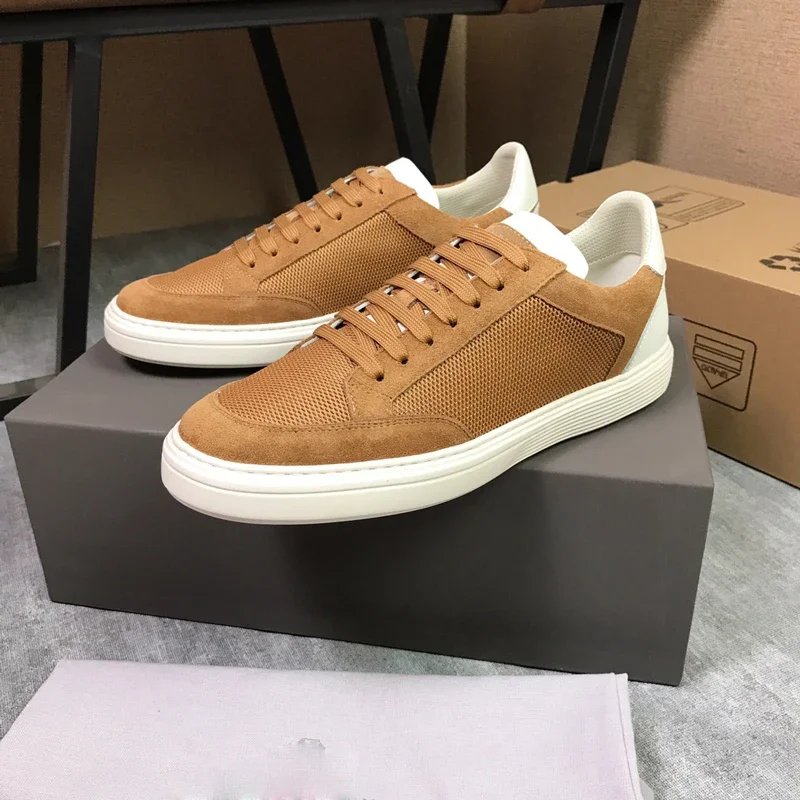 Designer Uomo Bianco Calfskin Nappa Portofino Sneakers Contrasto Moda Maschile Marchi Di Lusso In Pelle Piatto Skateboard Scarpe Sportive