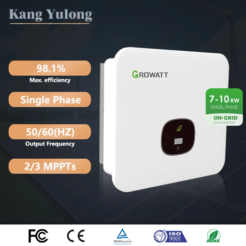Growatt Min 7000-10000Tl-X Monofase 7Kw 8Kw 9Kw 10Kw Con 2/3 Mppt On Grid Grid Tie Inverter Solare