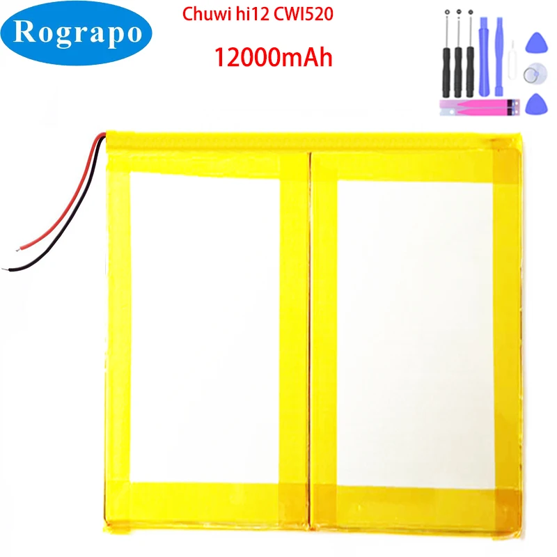 3,7 V 12000Mah Chuwi Hi12 Cwi520 30160190 Laptop Tablet Pc Batteria 2 Fili Spina