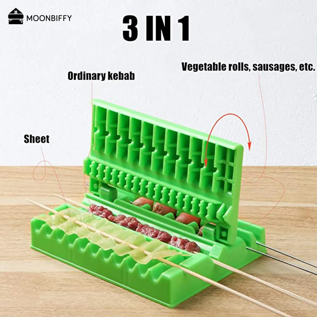 Spiedino Rapido Facile Barbecue Kebab Maker Spiedino Di Carne Macchina Bbq Grill Spiedini Churrasco Churrasco Parrilla Pinze Batteria