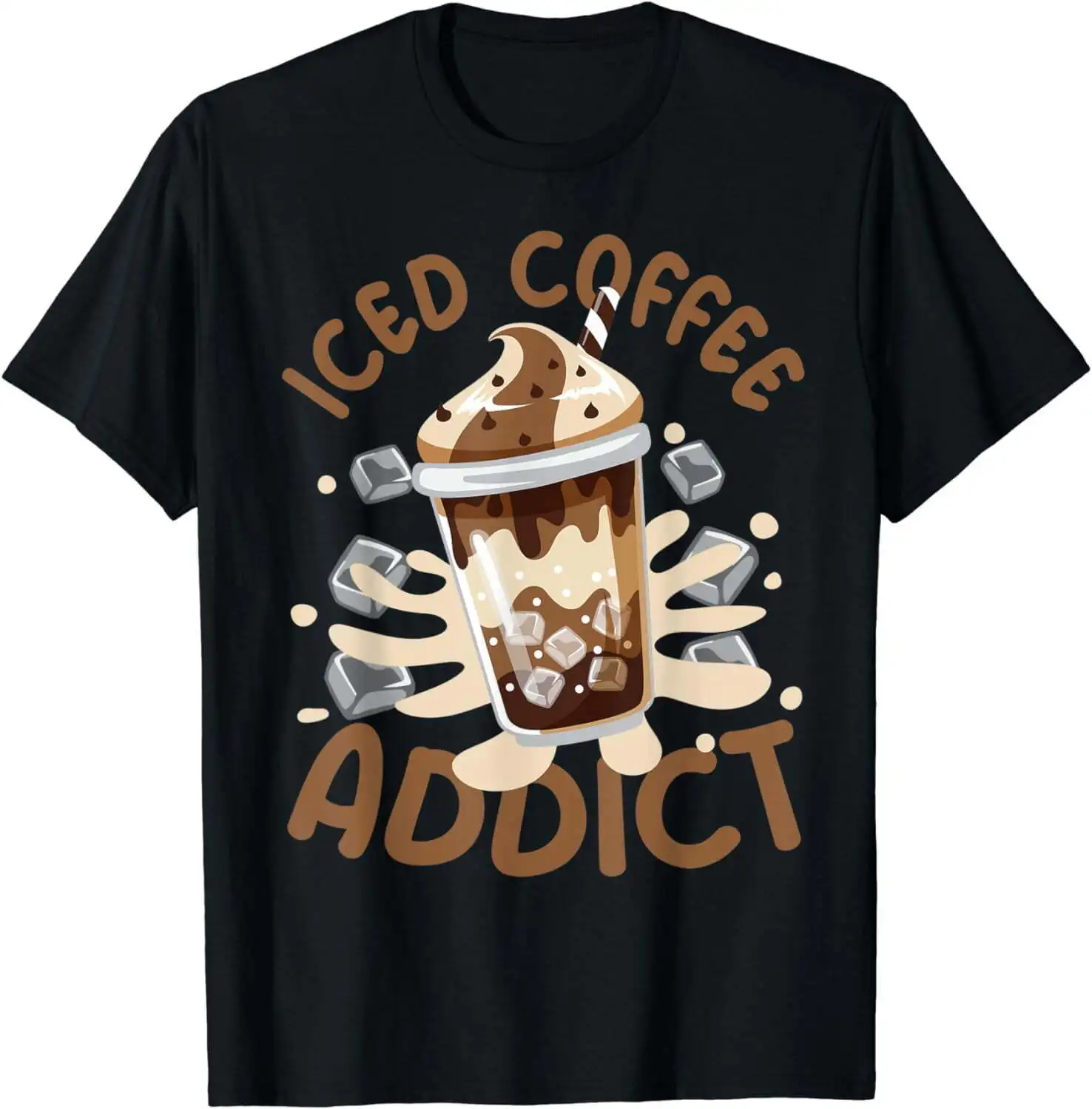 T-Shirt Cappuccino Cold Brew Amante Del Caffè Ghiacciato A Maniche Lunghe O Corte