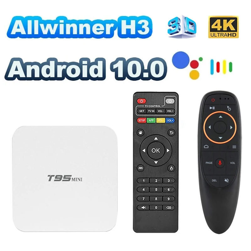 T95 Mini Android Tv Box Allwinner H3 Quad Core 5Ghz Smart Tv Hd 4K 3D 8Gb 128Gb 4G Wifi Hd 4K Home Theater Tv Set-Top Box