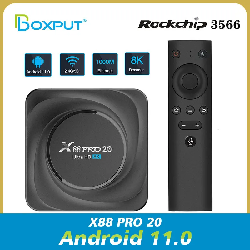 X88 Pro 20 Android 11 Tv Box 8Gb Ram 128Gb 4Gb 32Gb 64Gb Rockchip Rk3566 Apoyo Asistente De Google X88Pro Reproductor 5G