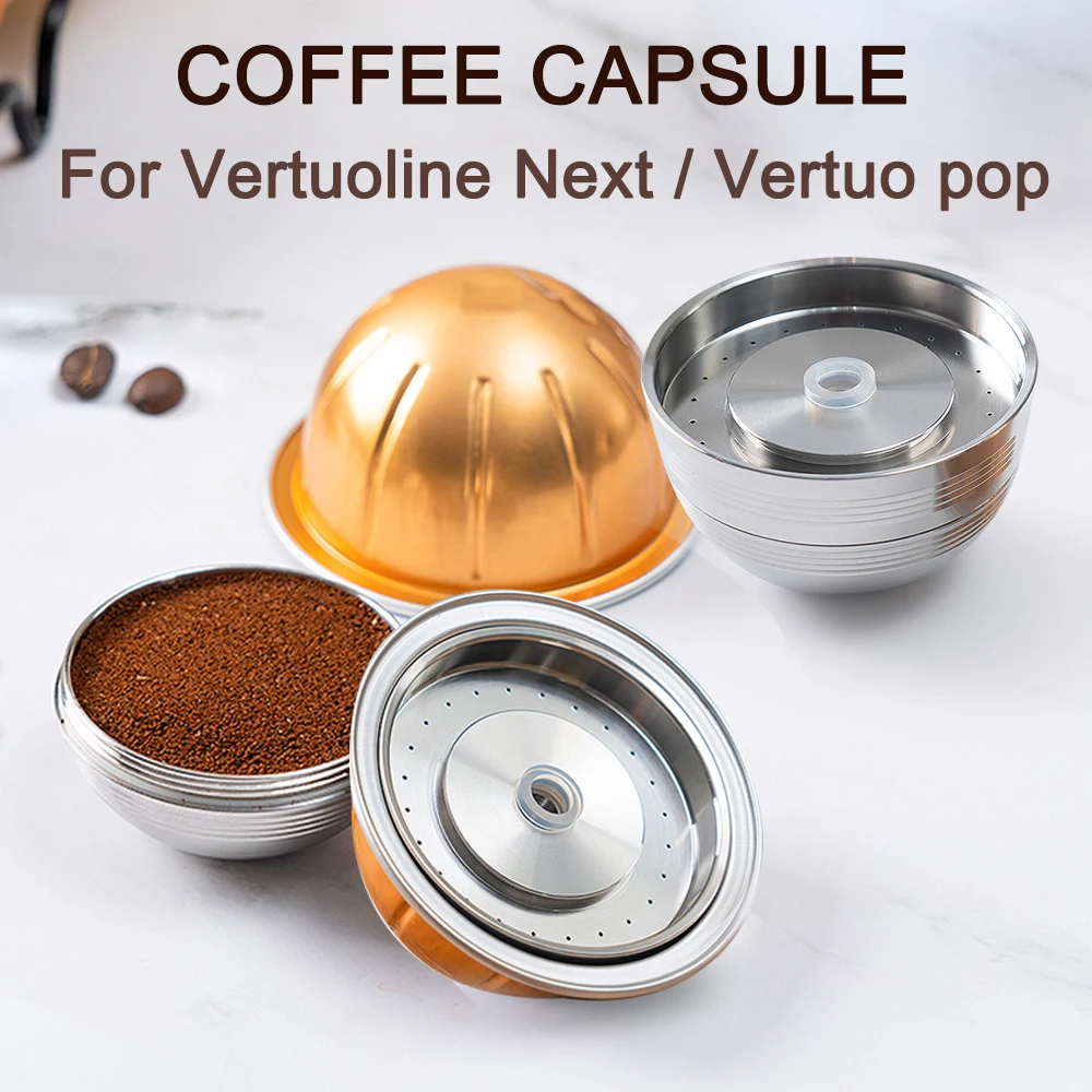 Capsula Riutilizzabile Nespresso Per Vertuo Next/Vertuo Pop Filtro Per Caffè Ricaricabile Pod Originale In Acciaio Inossidabile