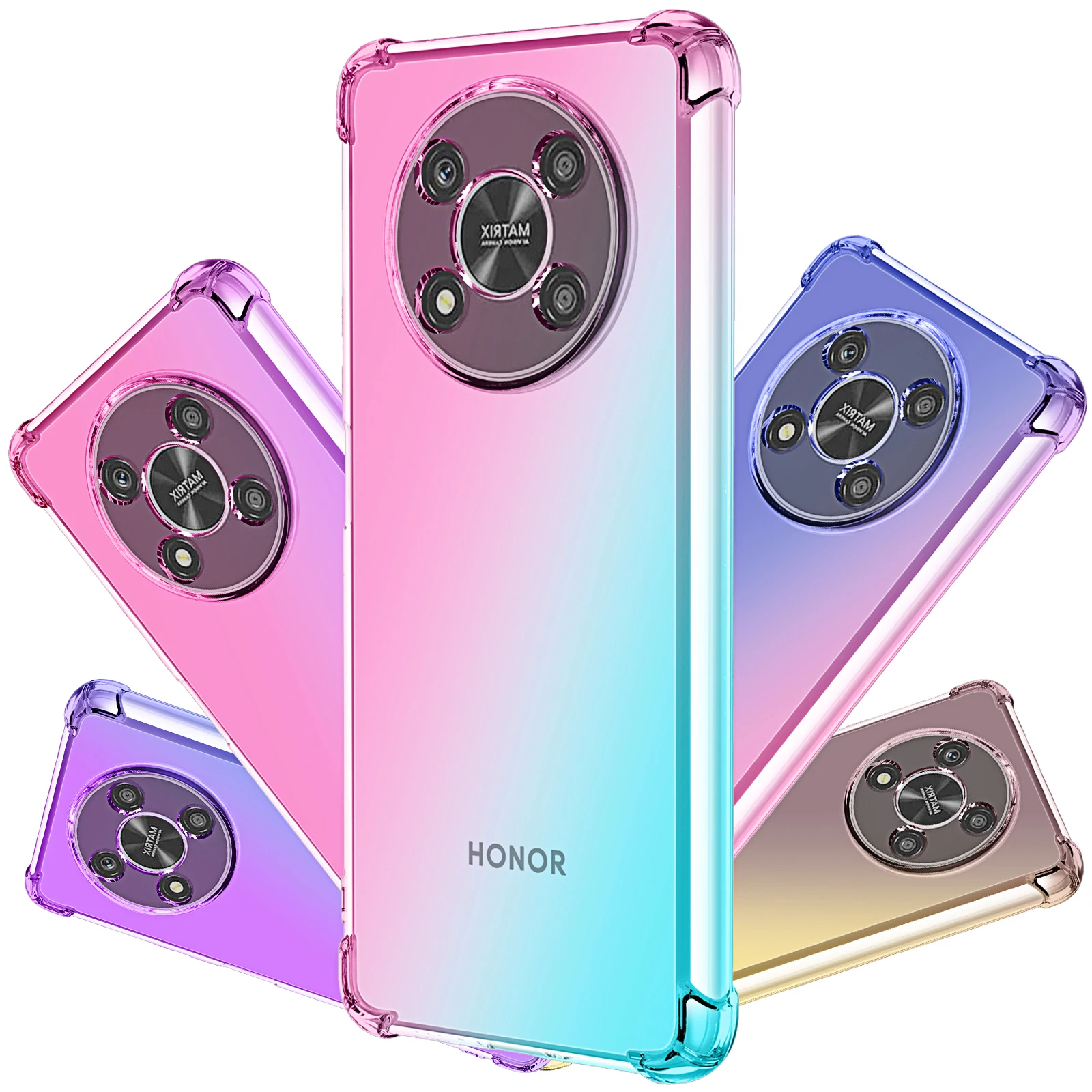 Phone Case For Honor Magic4 Lite 4G Honor Magic4 Lite 5G Magic4 Pro Honor Magic4 Ultra  Play 3E Honor Play 4T Gradient Tpu Cover