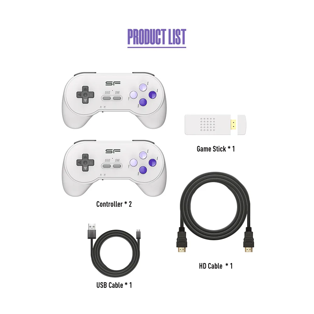 Mini Console Y2 Plus Y2Sf Console Di Gioco Portatile Gaming Dual Wireless Gamepad Per Sfc Snes Nes 900/3000 + Gaming 4K Game Stick Gift