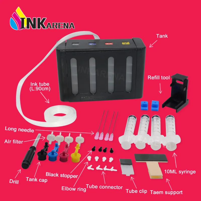 Inkarena Ciss Kit Di Inchiostro Pg 545 Cl 546 Serbatoio Ciss Sistema Di Rifornimento Continuo Dell'Inchiostro Per Canon Pg-545 Cl-546 Pg545 Cl546 Stam