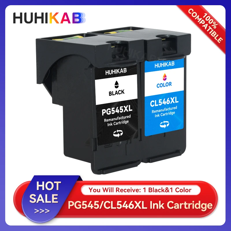 Huhikab Pg 545 Cl 546 545Xl 546Xl Cartuccia Di Inchiostro Per Canon Pg-545 Cl-546 Pg 545 Xl Cartucce Di Inchiostro Pixma Mg3050 2550 2450 2550S
