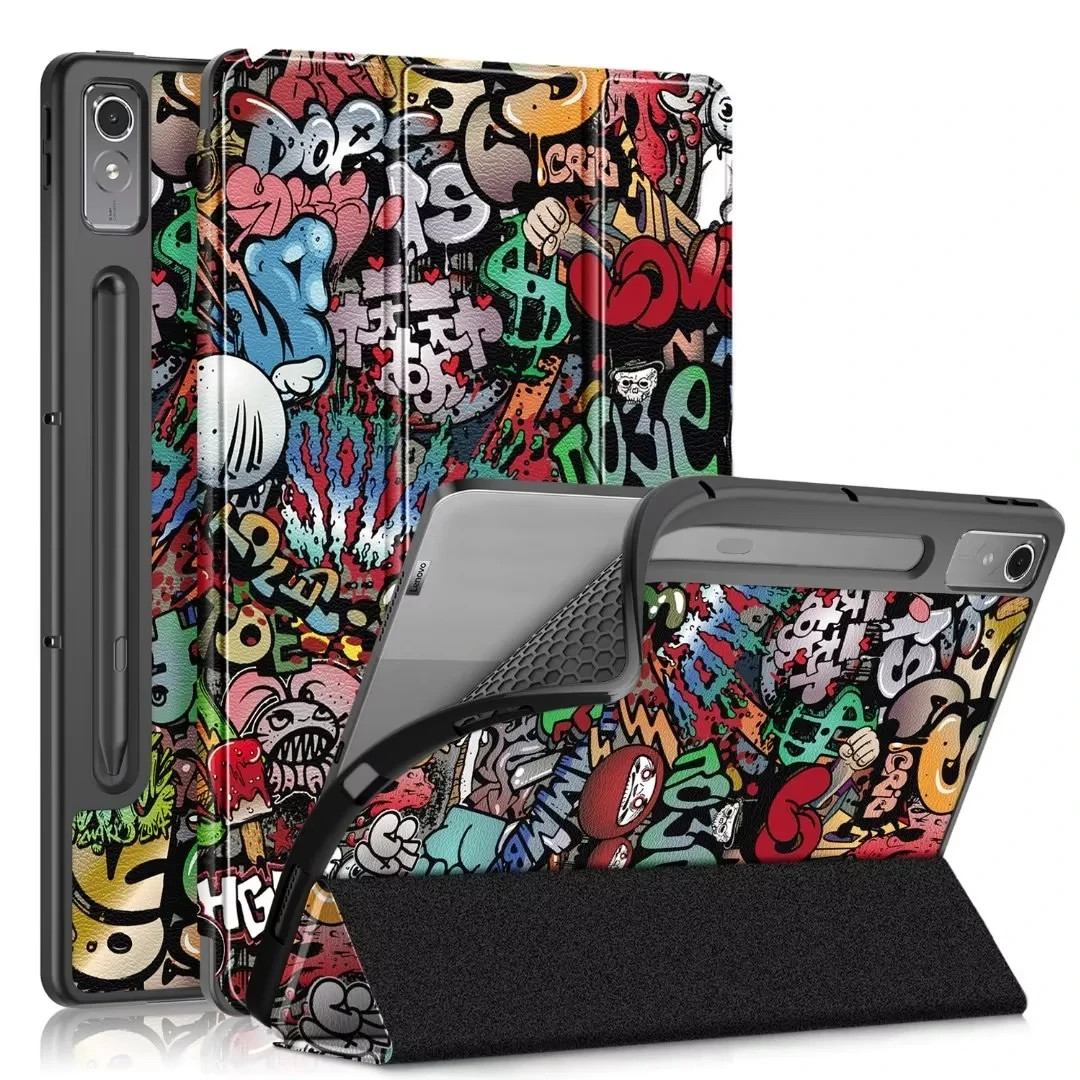 Per Lenovo Tab P12 Custodia 12.7 Pollici 2023 Tri-Folding Stand Magnetic Smart Folio Cover Per Lenovo Xiaoxin Pad Pro 12.7 12.7 Tb371Fc
