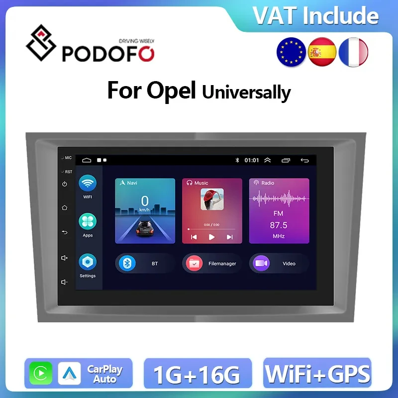 Podofo Carplay Radio Android Per Opel Corsa Astra Vectra Zafira Antara Car Multimedia Player Gps Stereo 2Din Autoradio Head Unit