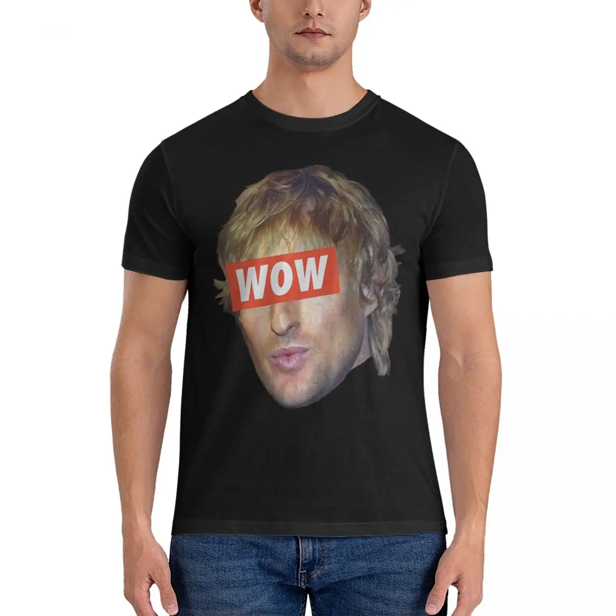 T-Shirt Da Uomo Wow T-Shirt Vintage In Puro Cotone Manica Corta O-Owen Wilson T Shirt Girocollo Abbigliamento Party