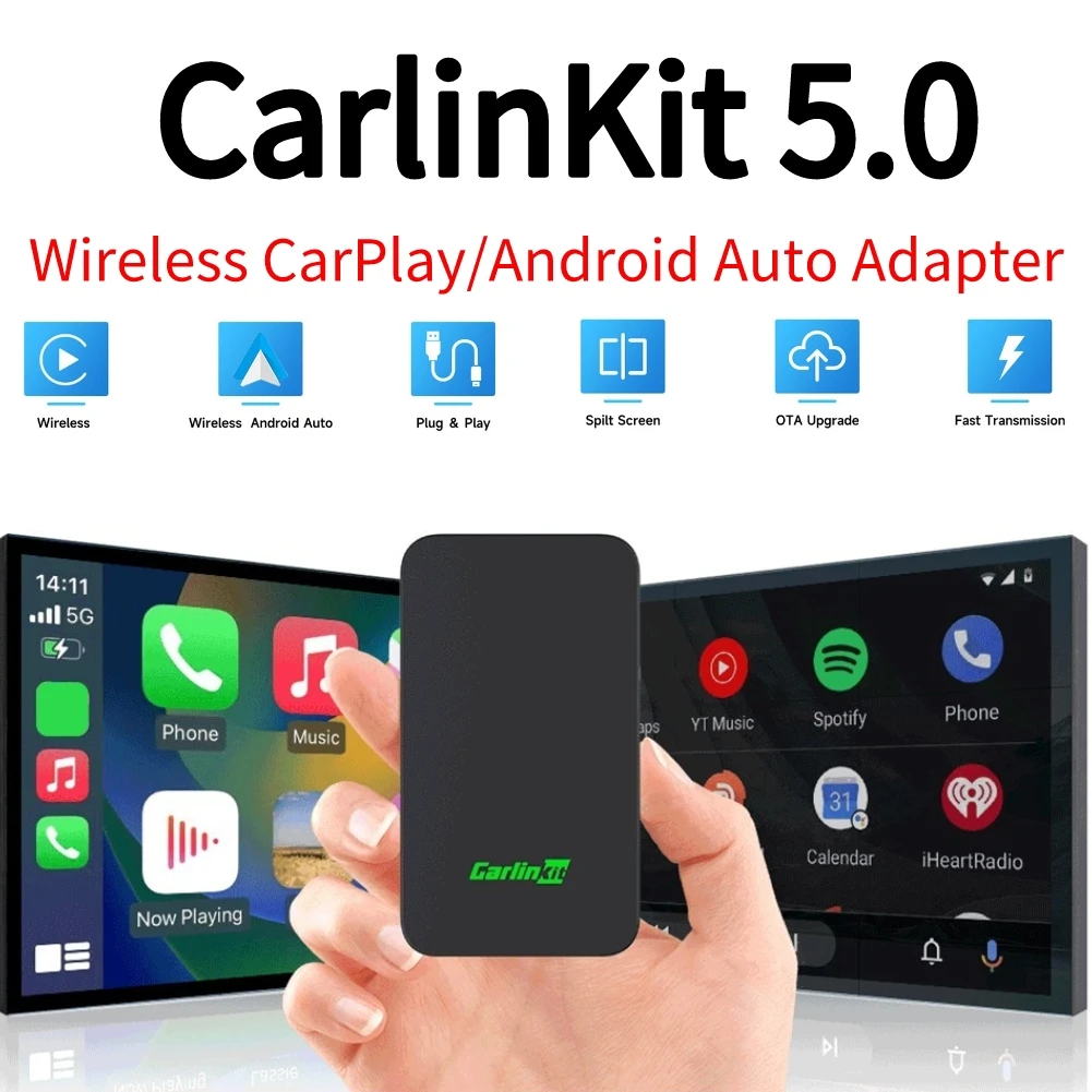 Carlinkit 5.0 Auto Box Wireless Carplay Adapter Mini Box Android Auto Dongle Cablato A Wireless Android Smart Car Ai Box