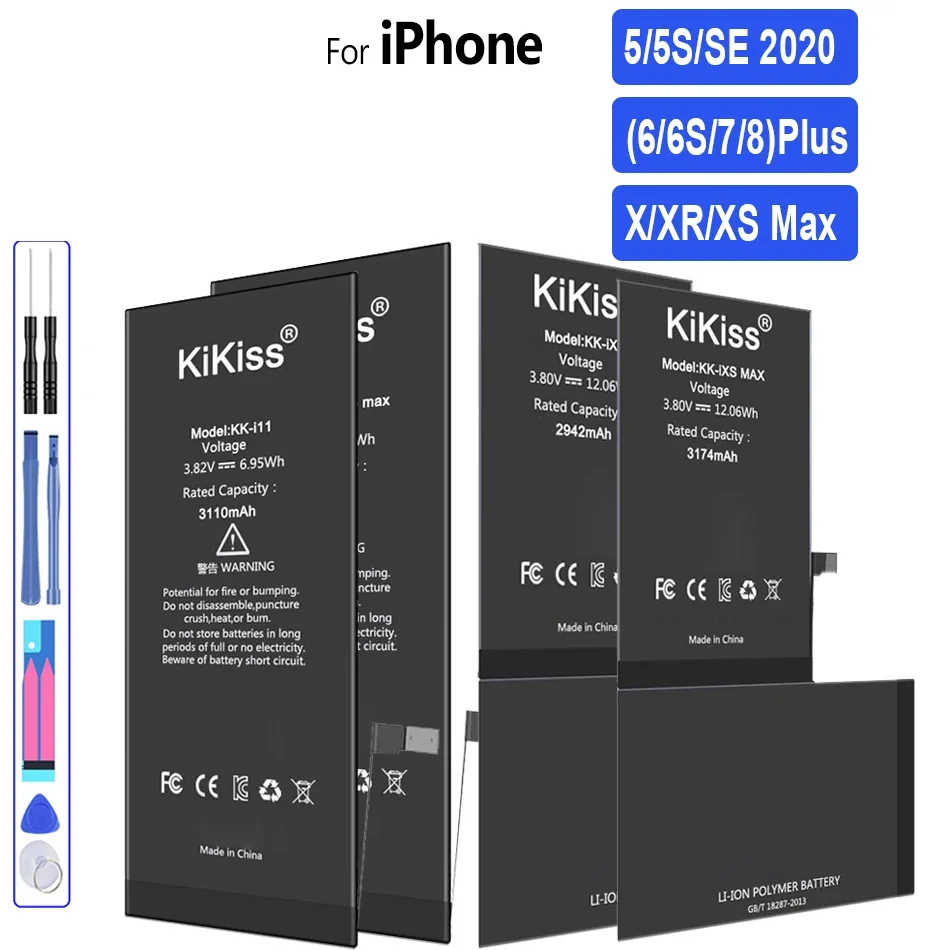 Batteria Per Iphone 6S 7 7Plus Bateria Polimerica Per Iphone 5 5S 6 6S 8 Plus X Xr Xs Per Iphone6S Iphone5 Per Iphone6 Iphone8