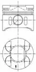 Pistone + Segmento Per Std (Ms _ Om611 De 22La, Om612.963/981 Euro 3, Om/Euro 3, Om/Mm) W202.