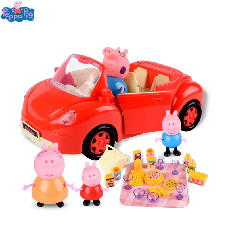 Peppa Pig George Toys Red Car Set Action Figure Anime Figure Giocattoli Per Bambini Giocattolo Del Fumetto Per Bambini Peppa Pig Regalo Di Compleanno