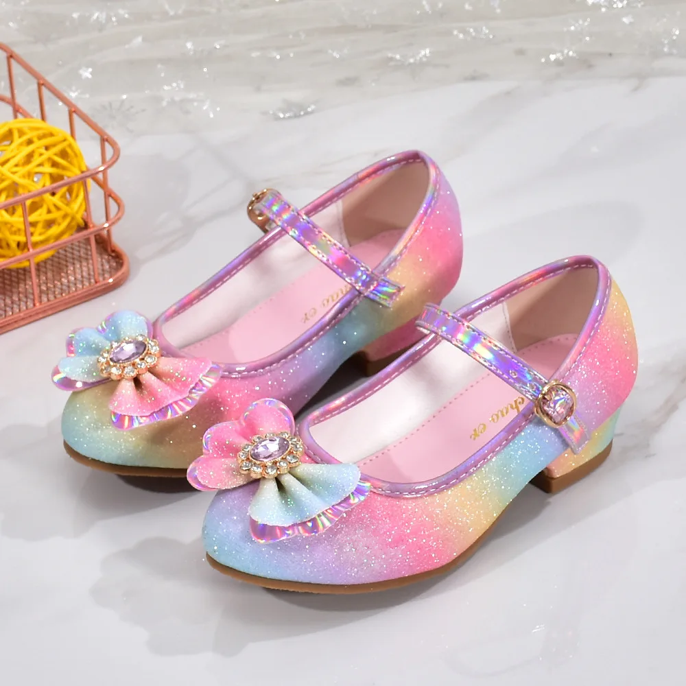 Zapatos Niina 23 Scarpe Da Ragazza Scarpe In Pelle Scarpe Arcobaleno Per Ragazze Paillettes Scarpe Da Donna Scarpe Da Principessa Scarpe Da Prestazion