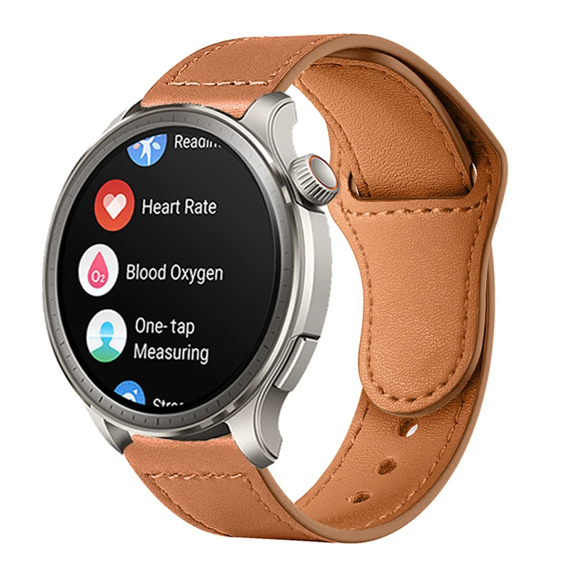 Cinturino In Pelle Da 22Mm Per Cinturino Amazfit Balance Per Cinturino Amazfit Bip 5 Per Bracciale Amazfit Gtr 4 3 2/Amazfit Gtr 2 Lte/2E