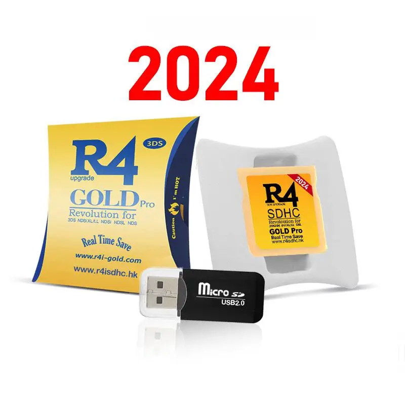 Nuovo 2024 R4 Card Adapter Game Card Hk Silver Card White Card Gold Card Nds Burning Card 2024 Versione R4I Sdhc Nds Game Card