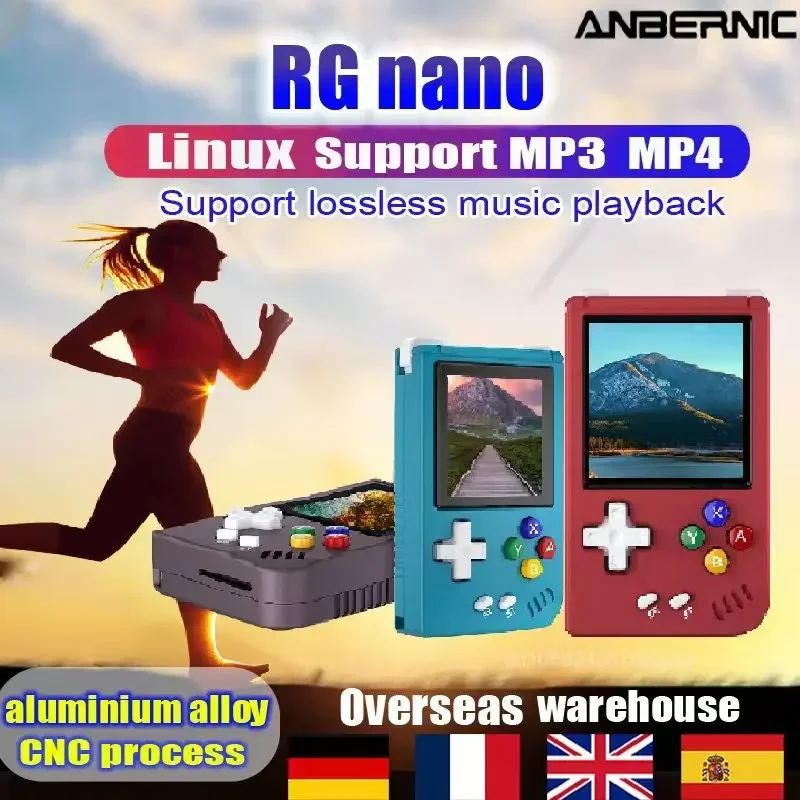 Anbernic Rg Nano Mini Console Di Gioco Portatile Retrò 1.54 "Schermo Ips Sistema Linux Lettore Portatile Da Gioco Classico Mp4 Gba Ps1 Regalo