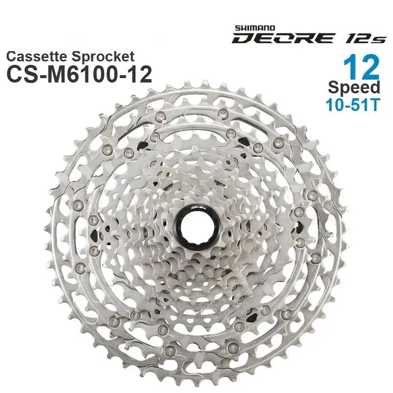 Shimano Deore M6100 Pignone A Cassetta 12V Cs-M6100 12 Velocità-Iperglide Per Parti Originali Bici Mtb