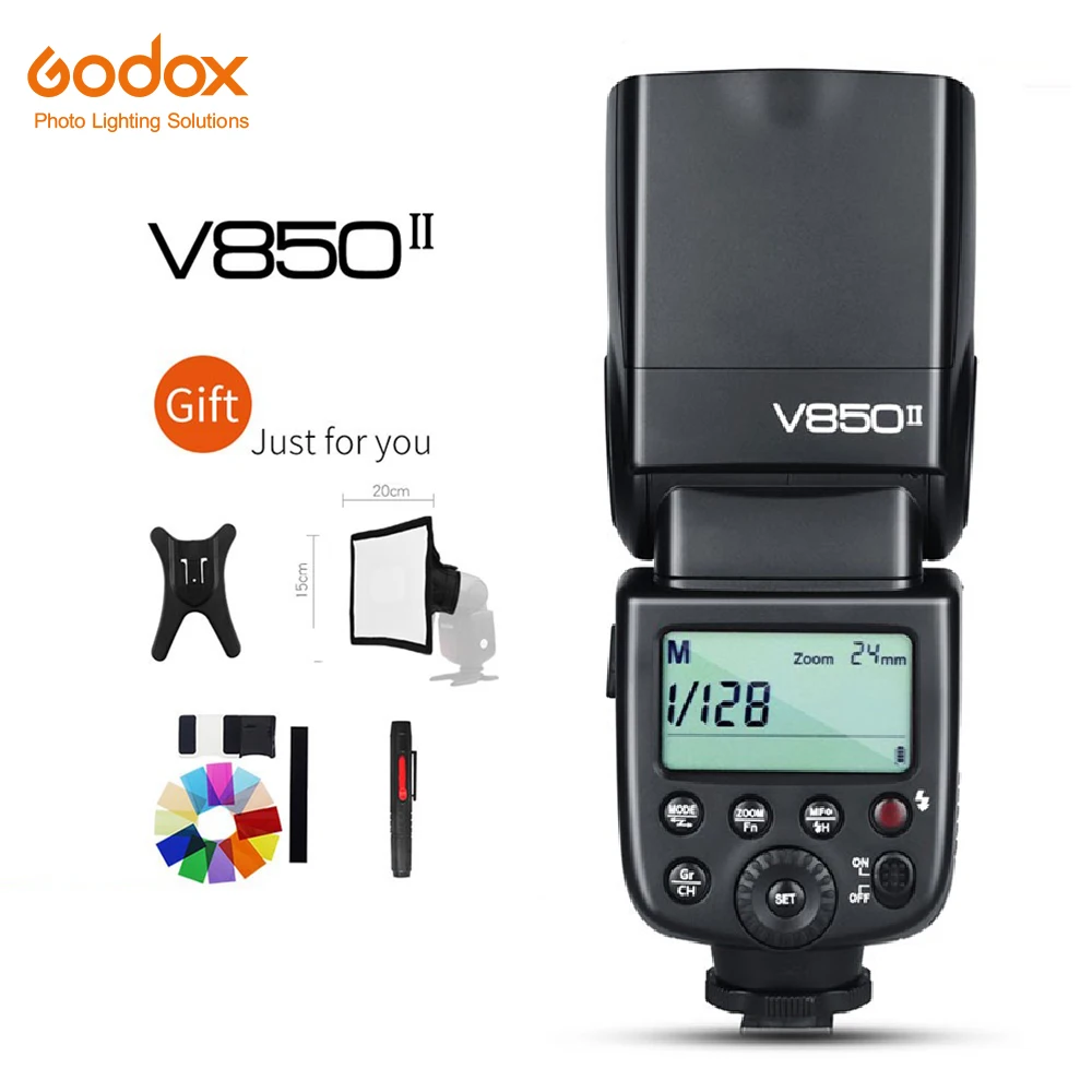Godox V850Ii Built-In 2.4G Gn60 Wireless X System Li-Ion Camera Flash Speedlite Per Canon Nikon Pentax Olympus Camera
