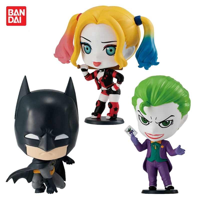 Bandai Genuine Batman Gashapon Toys Batman Joker Q Version Model Ornament Toys