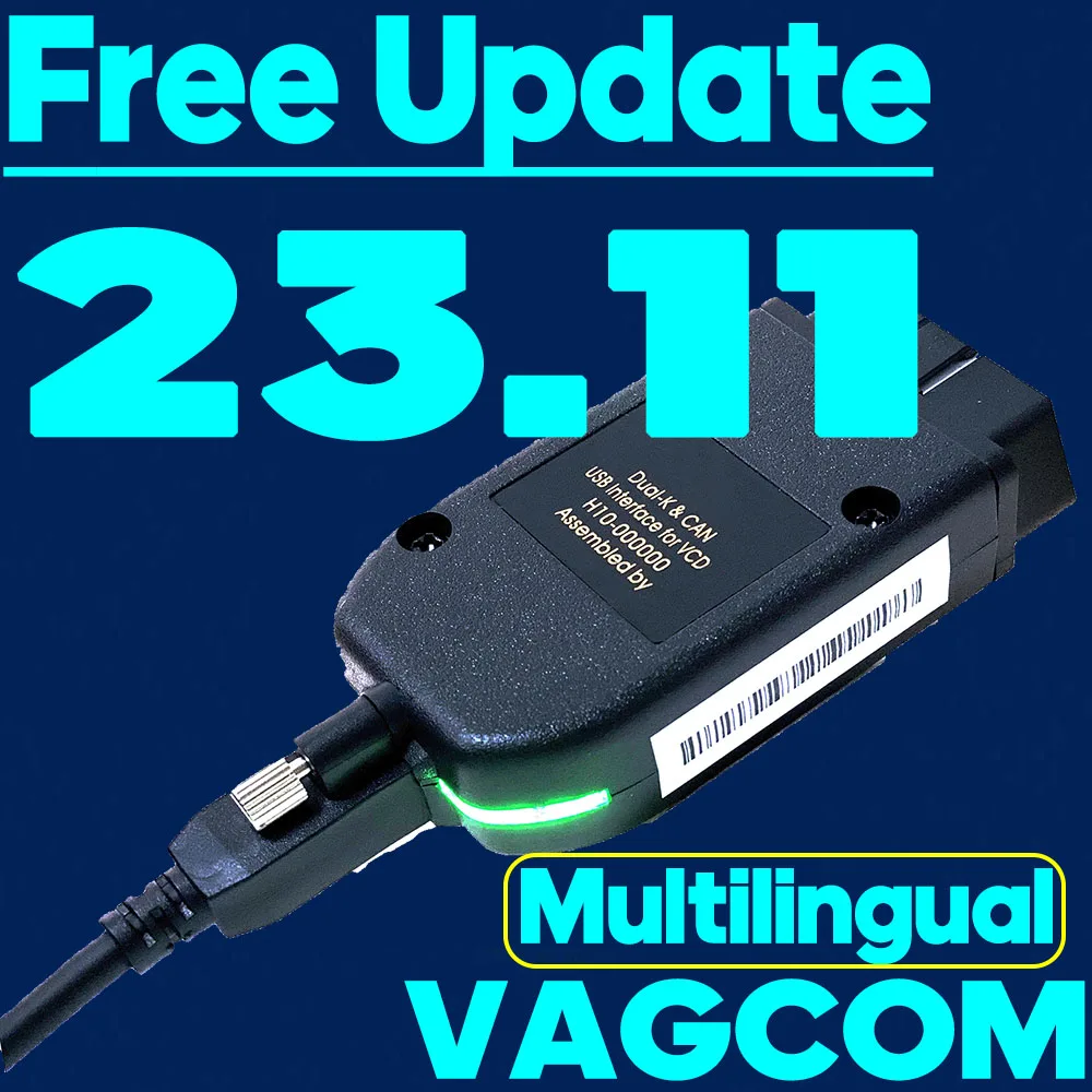 2024 Popolare Vcds Vagcom 23.11 Hex Can Usb Obd Scanner Per Vw Audi Skoda Seat Vag Multilingue Atmega162 Autocom Vag Hex V2 Tool