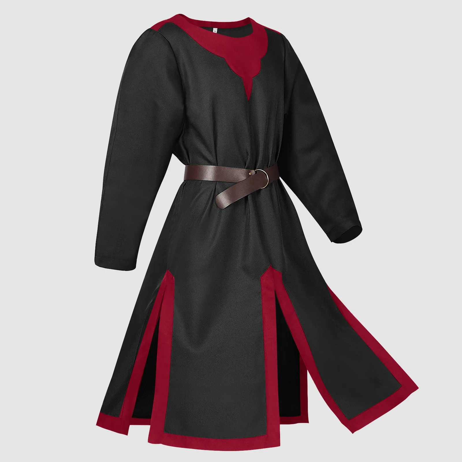 Tunica Medievale Normanno Warriors Costume Vintage Cappotto Lungo Da Uomo Larp Tabard Outfit Costume Di Halloween Warrior Surcoat Senza Cintura